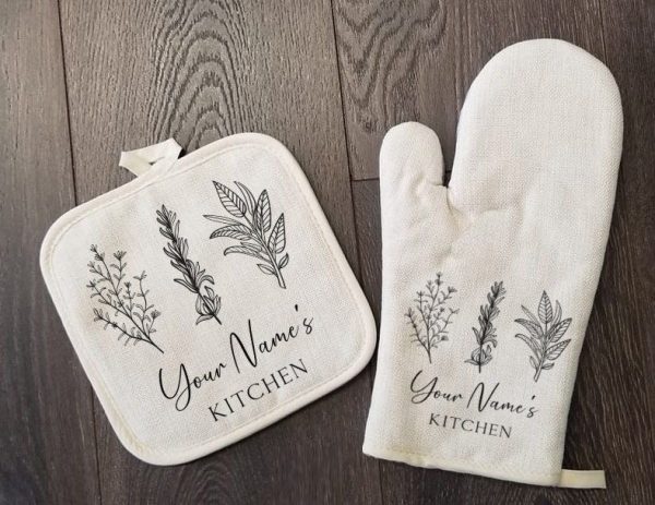 Canvas Oven Mit & Pot Holder Set