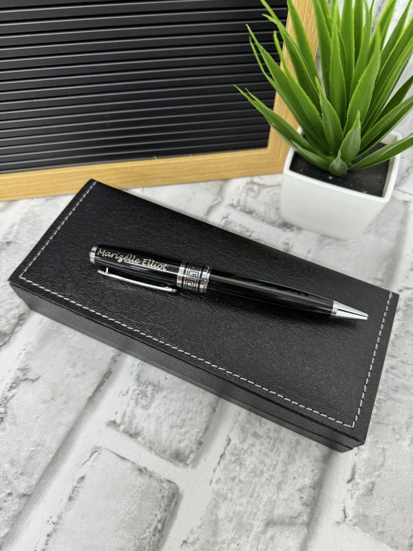 Engraved Pen Hurricane Black