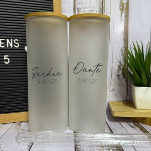 25oz Glass Skinny Tumbler