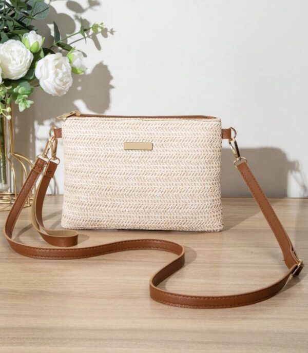 Straw Woven Sling Bag - Image 3