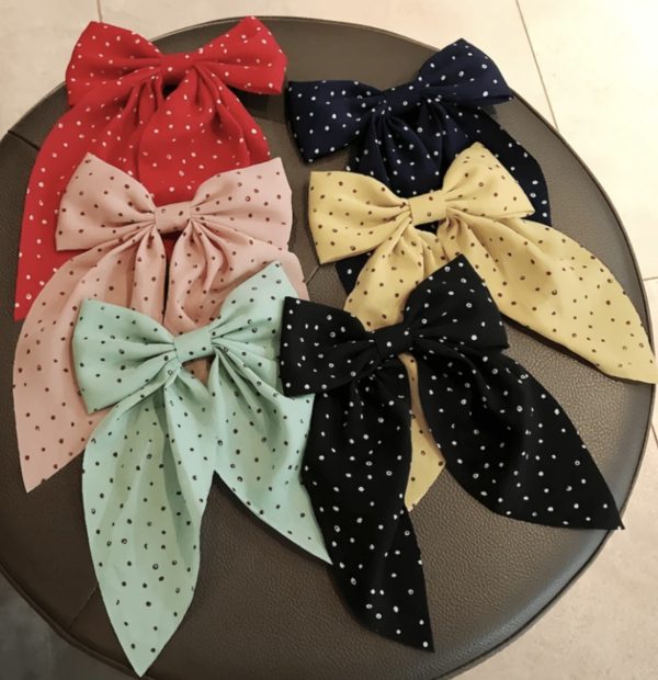 Polka Dot Bow Clip