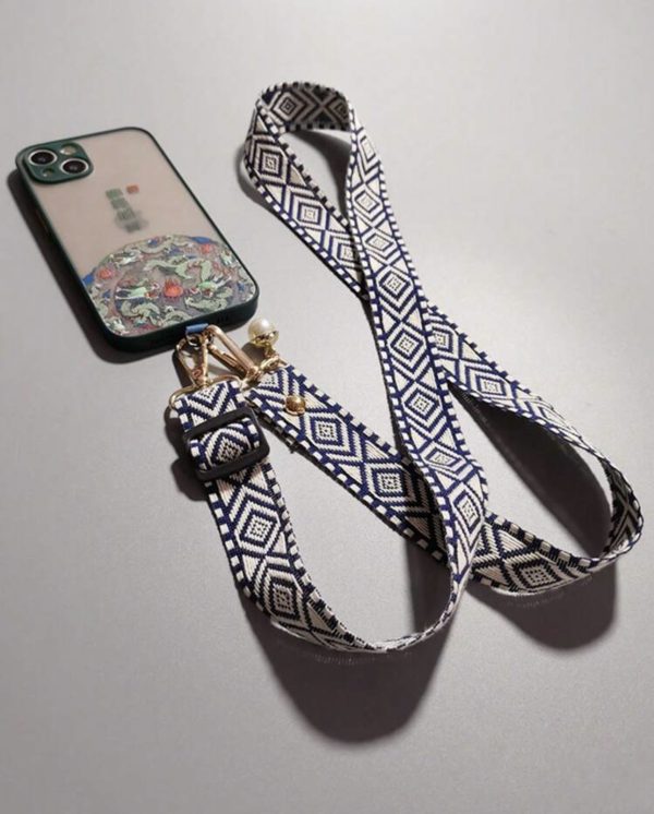 Cross Body Cellphone Lanyard with Pearl - Image 5