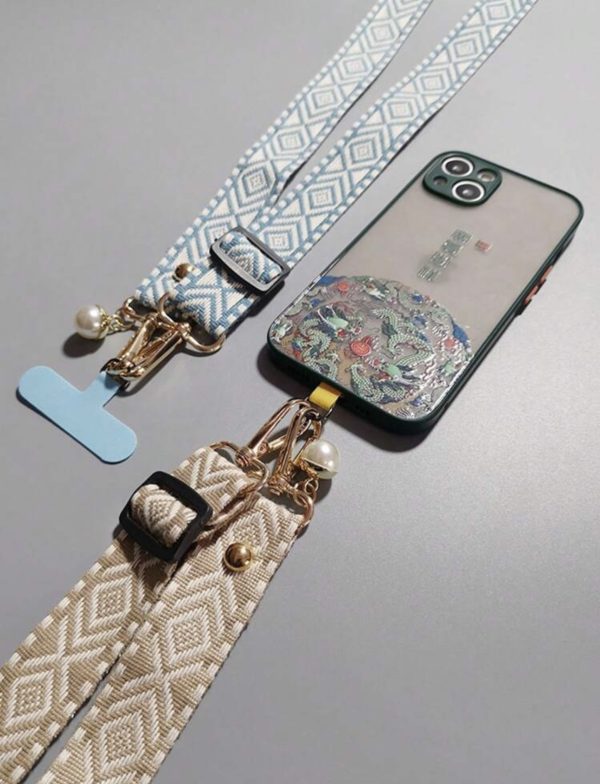 Cross Body Cellphone Lanyard with Pearl - Image 6