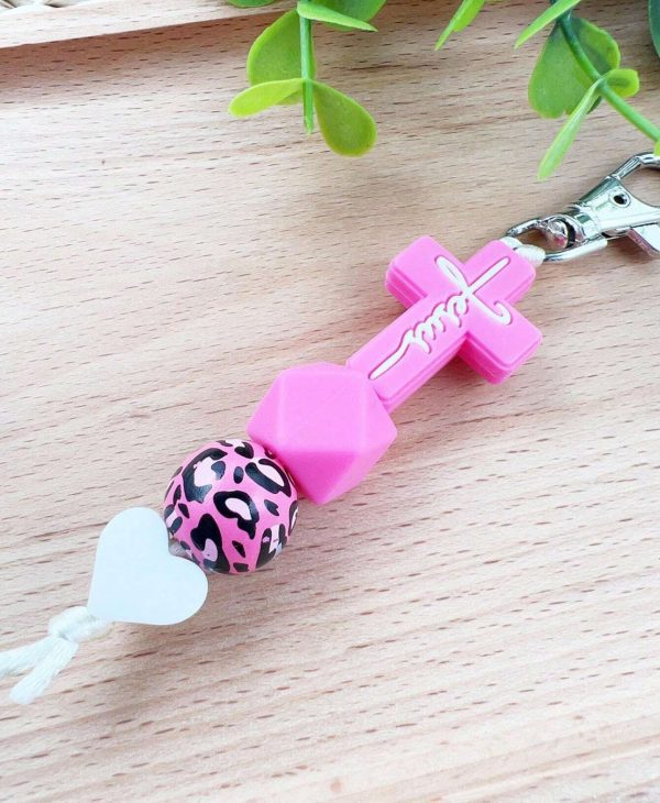 Cross Hexagonal Keychain