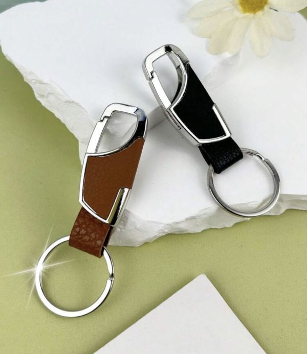 Metal Leather Keyring