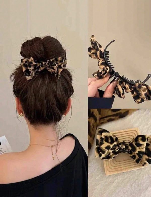 Chic Print Bow Clip