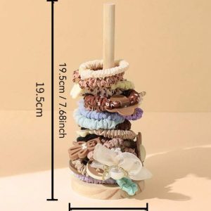 Wood Stand Scrunchie Organizer