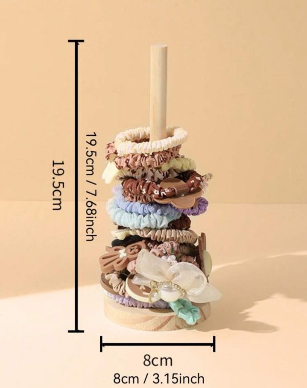 Wood Stand Scrunchie Organizer