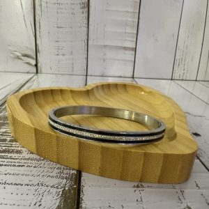 Stacking Bracelet Silver (Black)