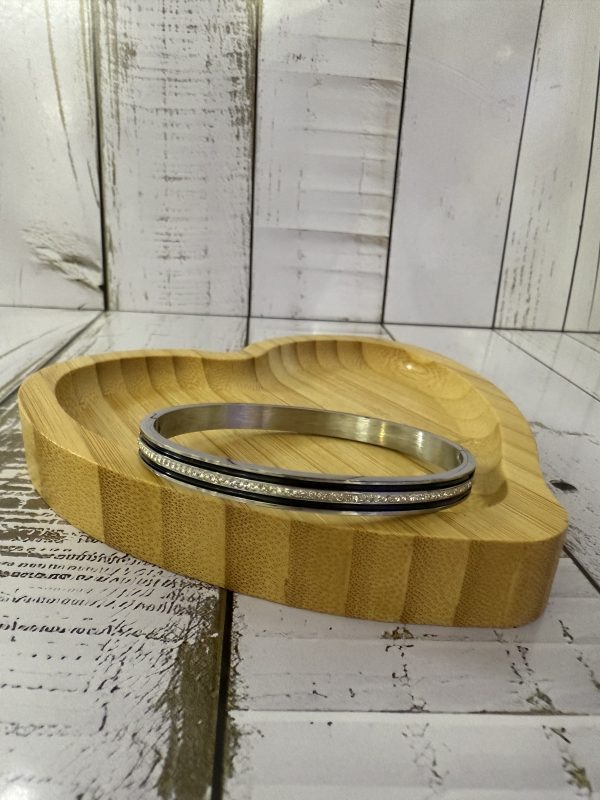 Stacking Bracelet Silver (Black)