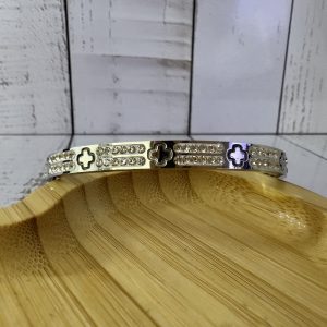 Stacking Bracelet Silver (Clover)