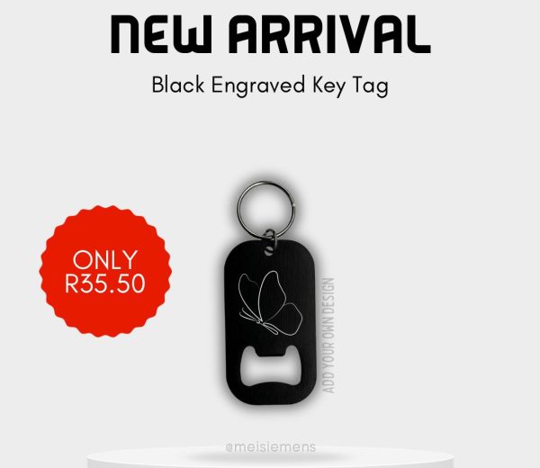 Black Engraved Tag Opener