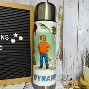 White Flask with Silver Cap