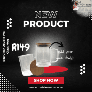 15oz Clear Double Wall Glass Mug