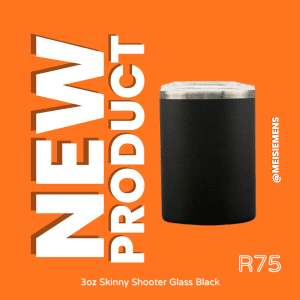 3oz (88ml) S/S Skinny Shooter Glass Black
