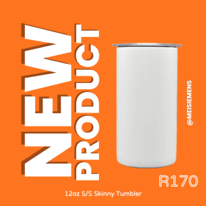 12oz S/S Skinny Tumbler White