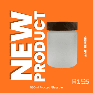 650ml Frosted Glass Jar