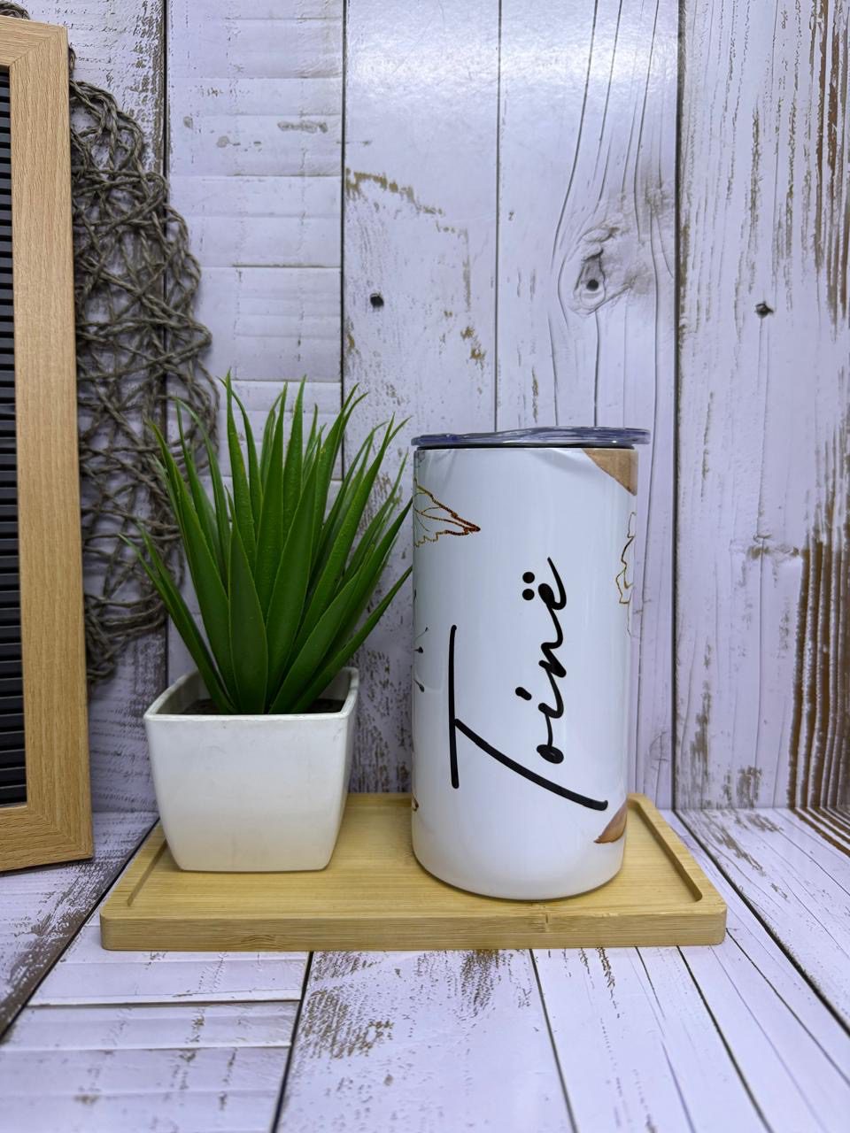 12oz S/S Skinny Tumbler White