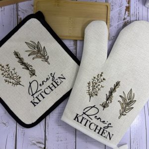 Canvas Oven Mit & Pot Holder Set