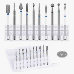 10pc Nail Drill Bit Set