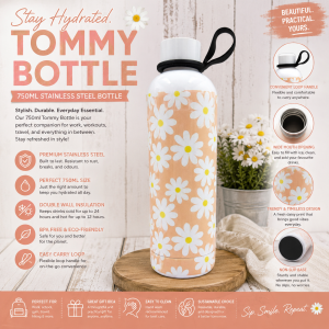 750ml Luxury Tommy Water Bottle