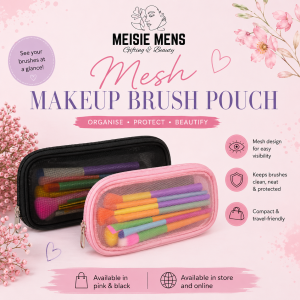 Mesh Makeup Brush Bag