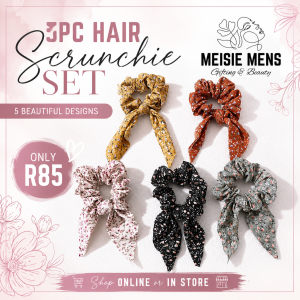 5pc Ditsy Hair Scrunchies