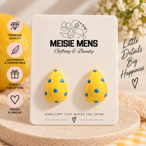 Yellow Polka Dot Earrings