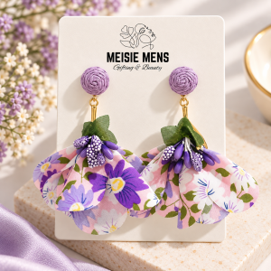 Elegant Bohemian Purple Earrings