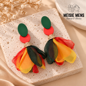 Bohemian Green Tassel Earrings