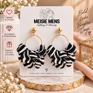 Zebra Drop Earrings
