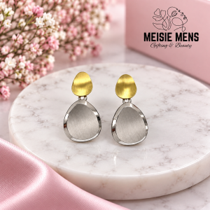 Gold Silver Tear Drop Earrings