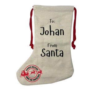 Drawstring X-Mas Sock