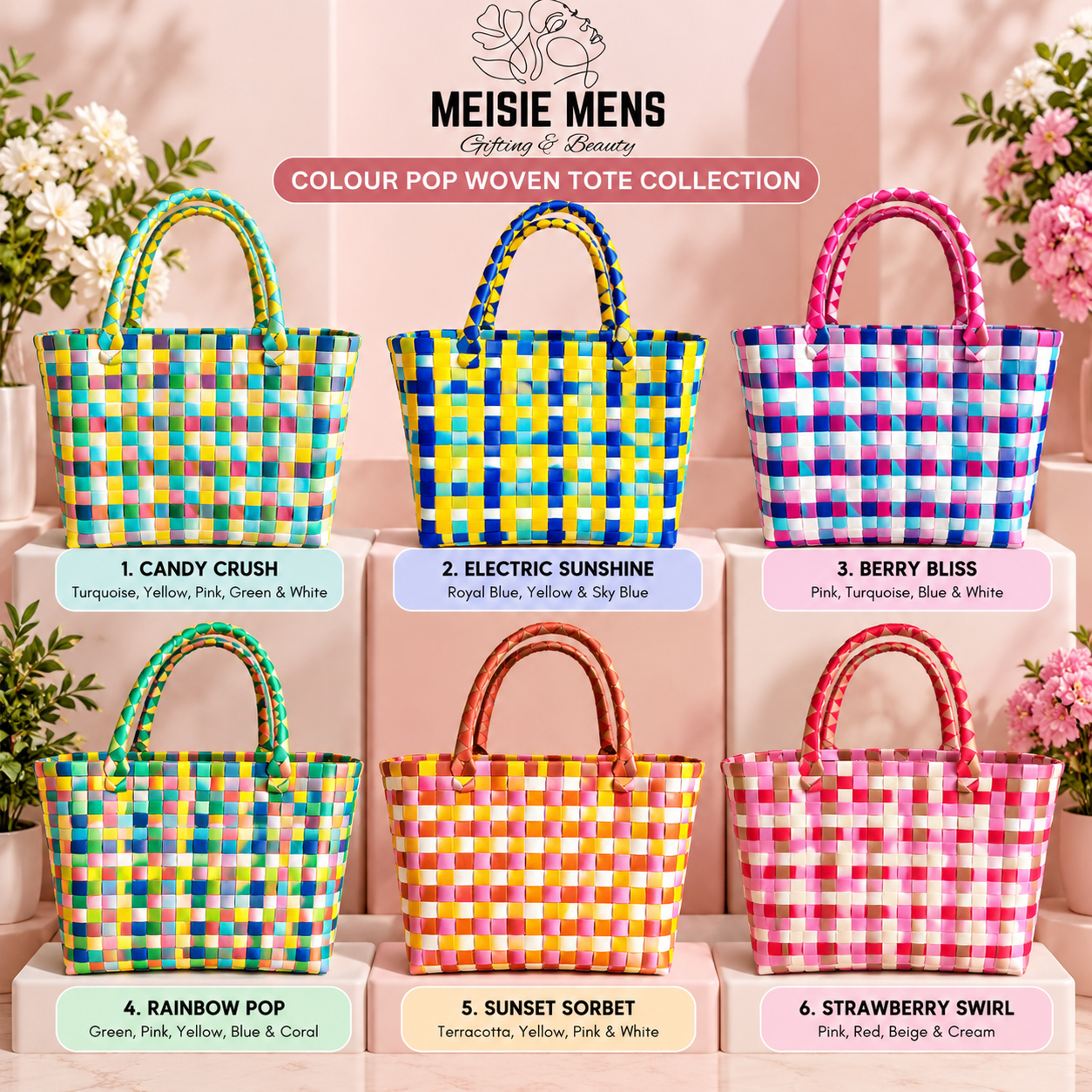 Colour Pop Woven Tote Collection