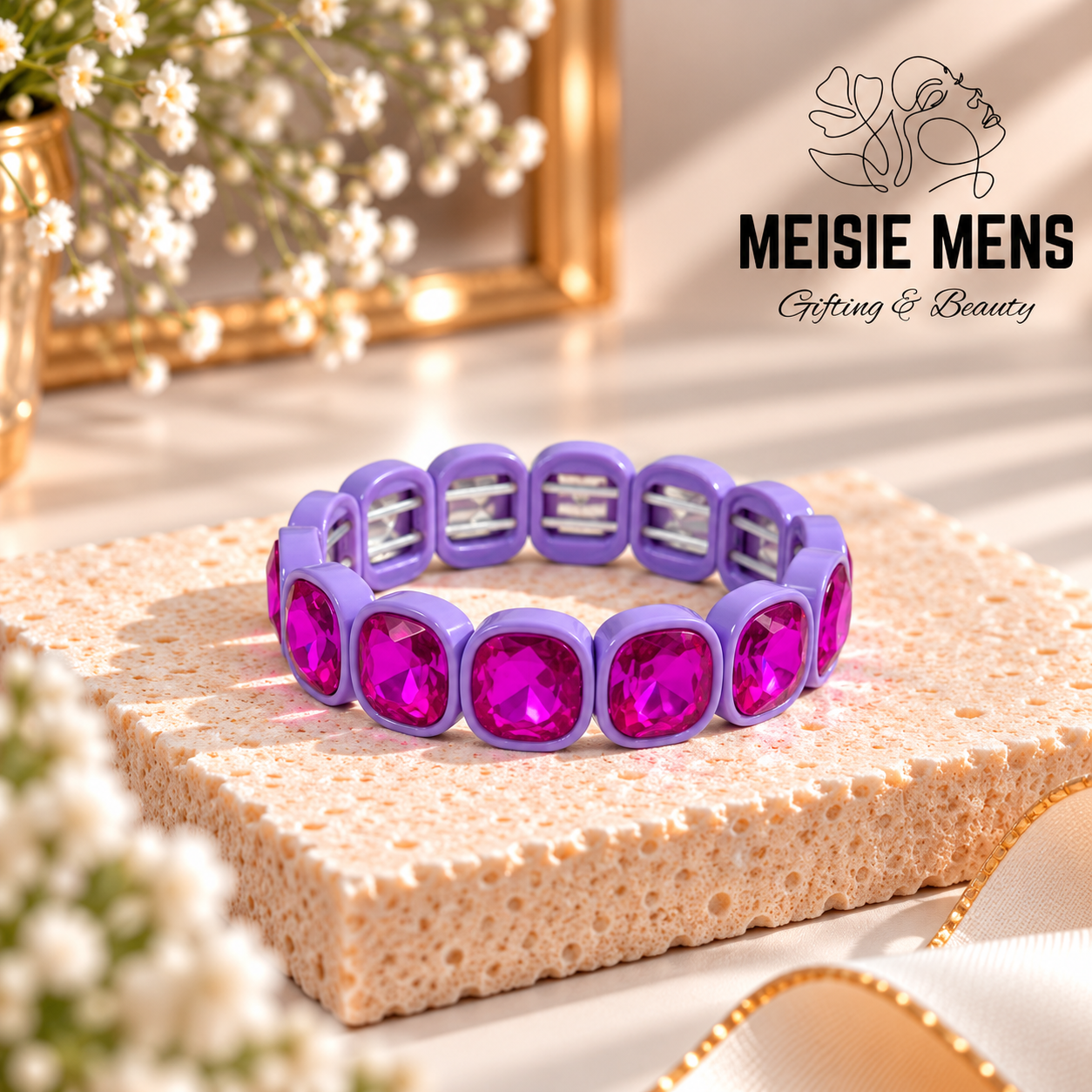 Crystal Bracelet - Purple Duo