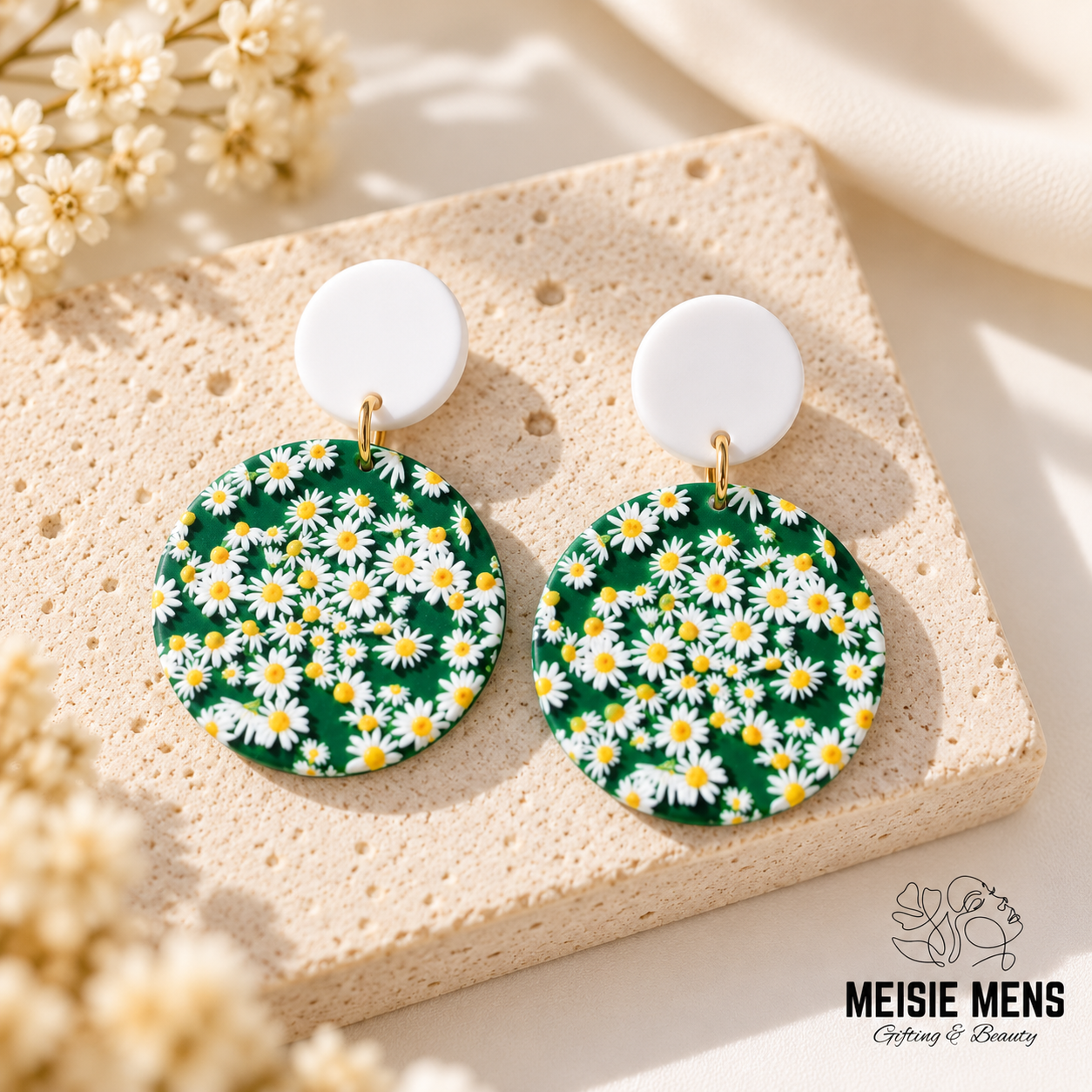Daisy Meadow Floral Drop earrings