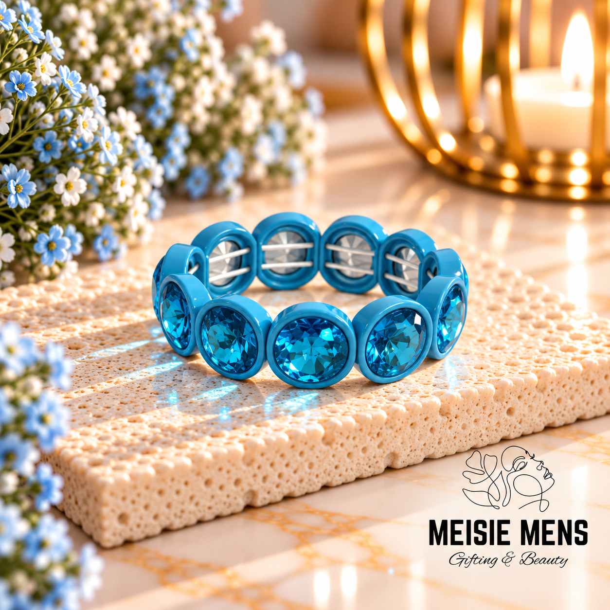 Crystal Bracelet - Light Blue