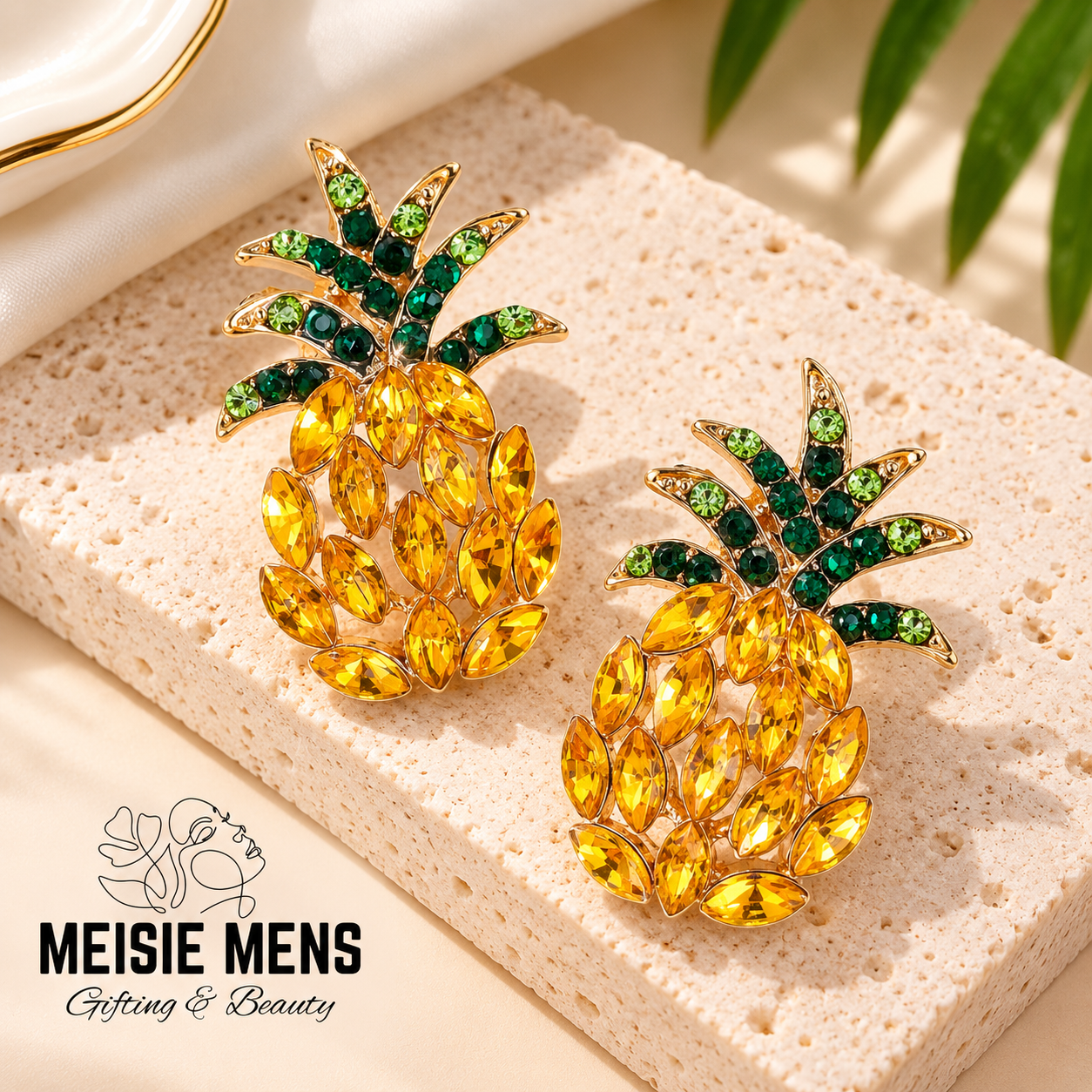 Golden Pineapple Earrings