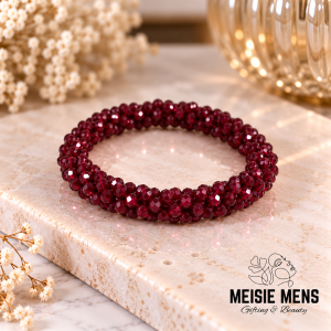 Crystal Bead Bracelet - Red