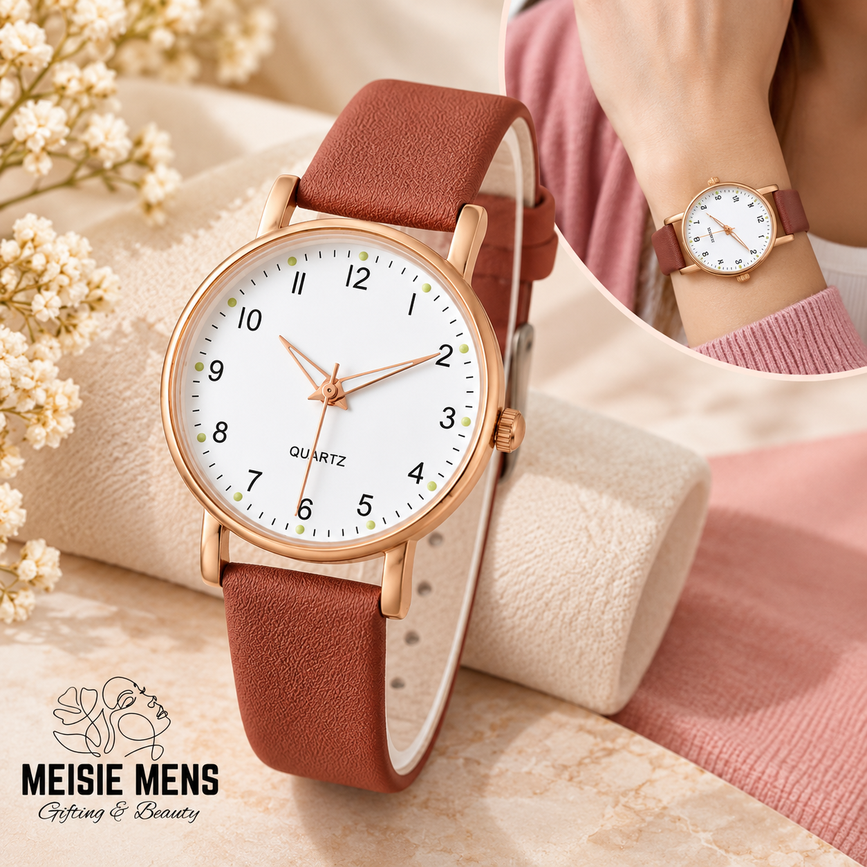 Minimalist Tan Strap Watch