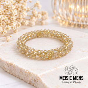 Crystal Bead Bracelet - Champagne