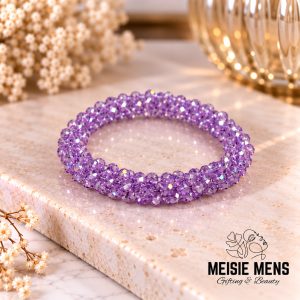 Crystal Bead Bracelet - Purple