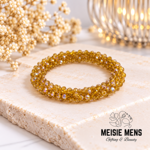 Crystal Bead Bracelet - Gold