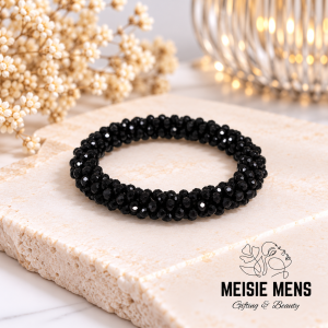 Crystal Bead Bracelet - Navy Blue