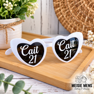 Wedding Heart Sunglass White