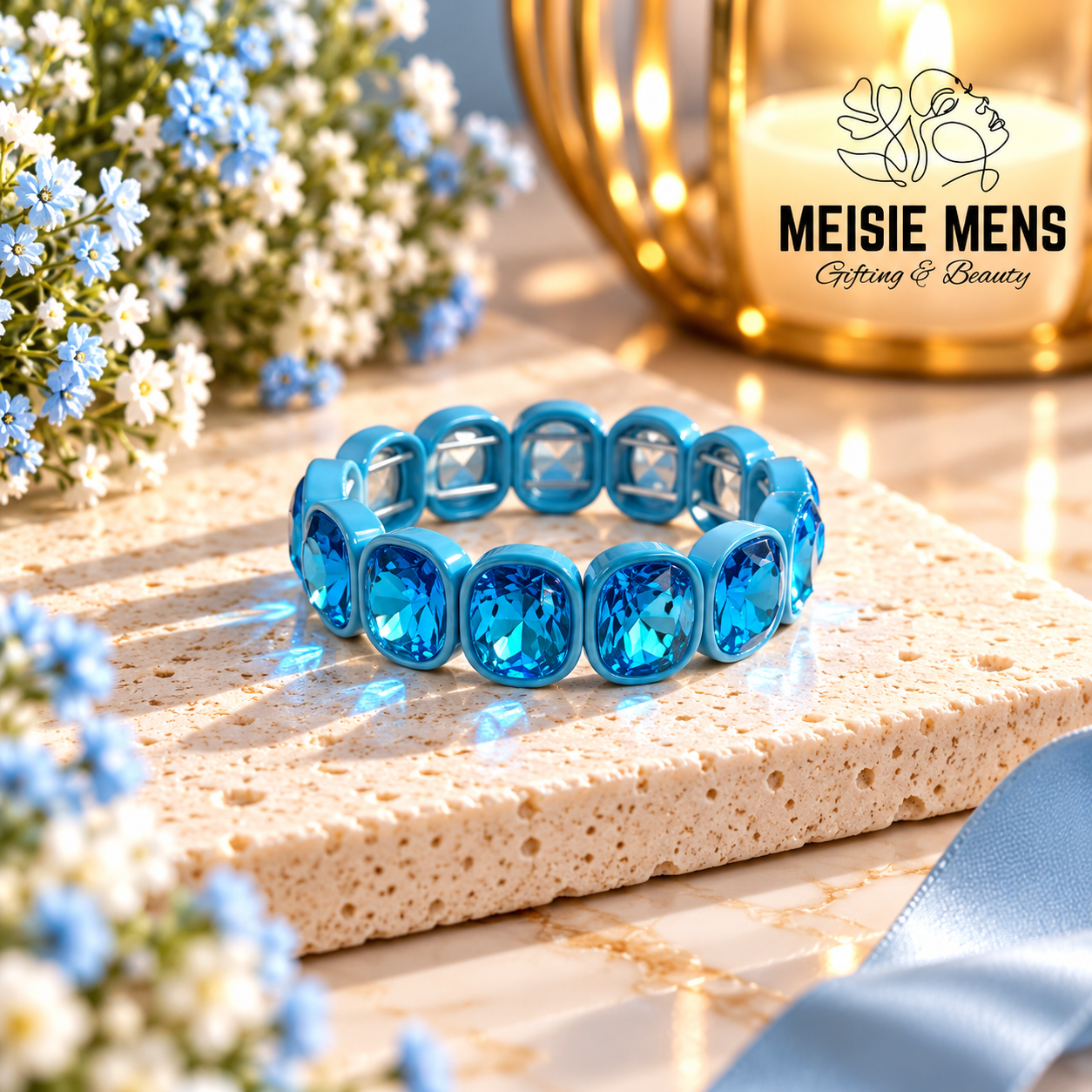 Crystal Bracelet - Baby Blue