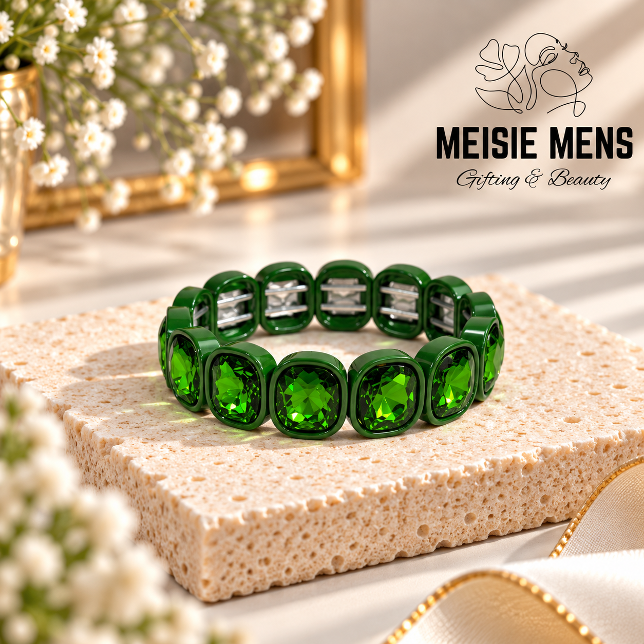 Crystal Bracelet - Dark Green