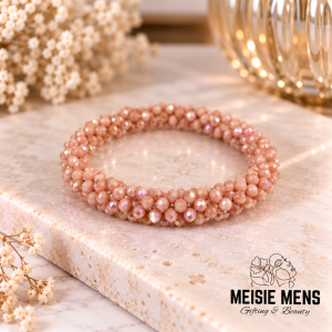 Crystal Bead Bracelet - Salmon