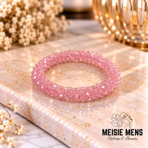 Crystal Bead Bracelet - Pink