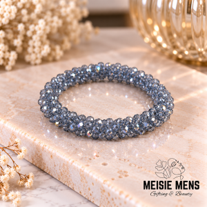 Crystal Bead Bracelet - Grey